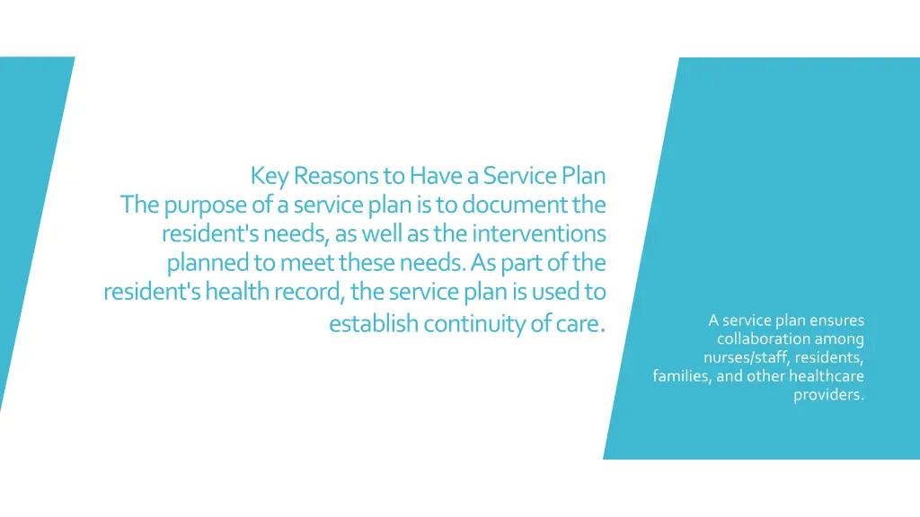 key reasons to have a service plan the purpose