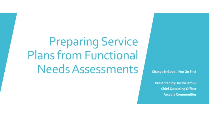 preparing service plans from functional needs
