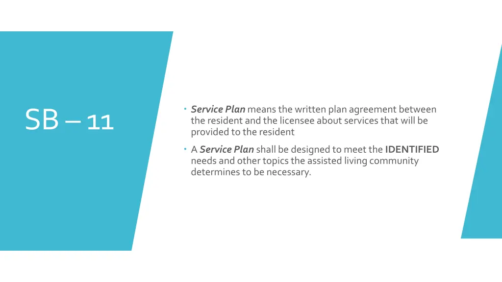 service plan means the written plan agreement