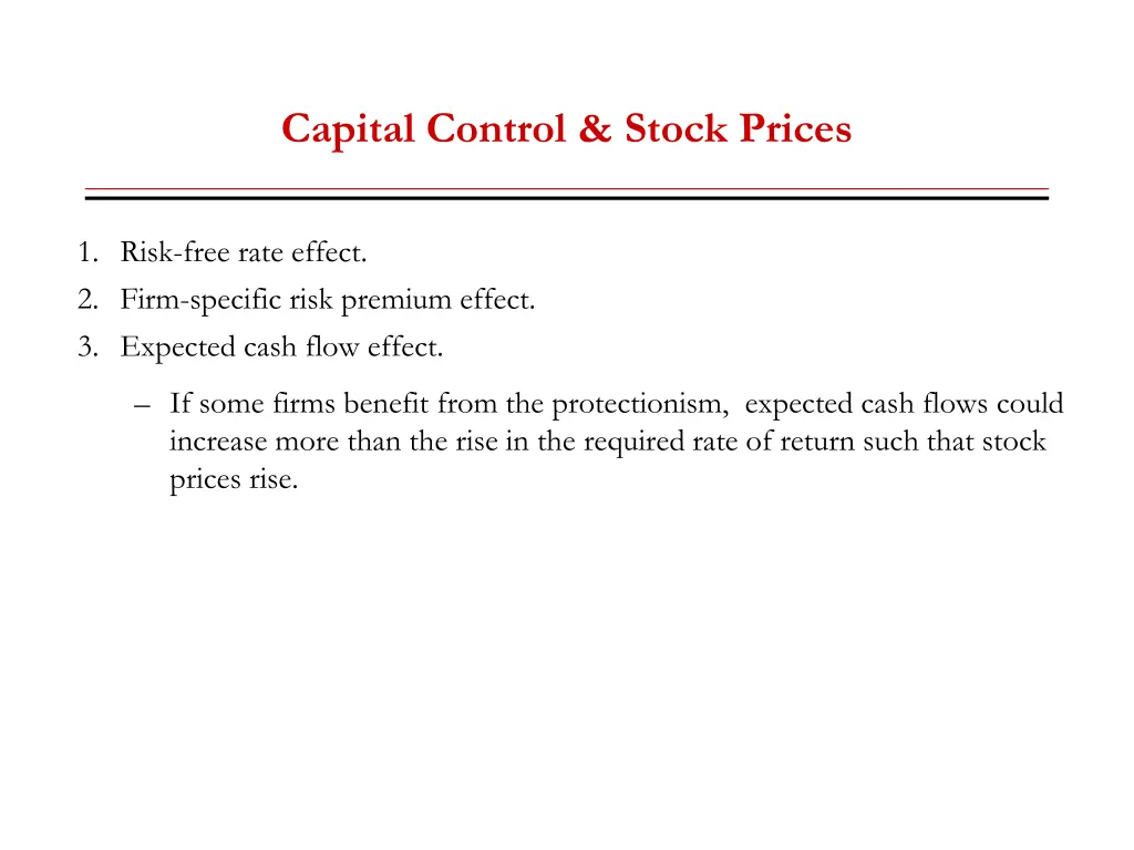 capital control stock prices