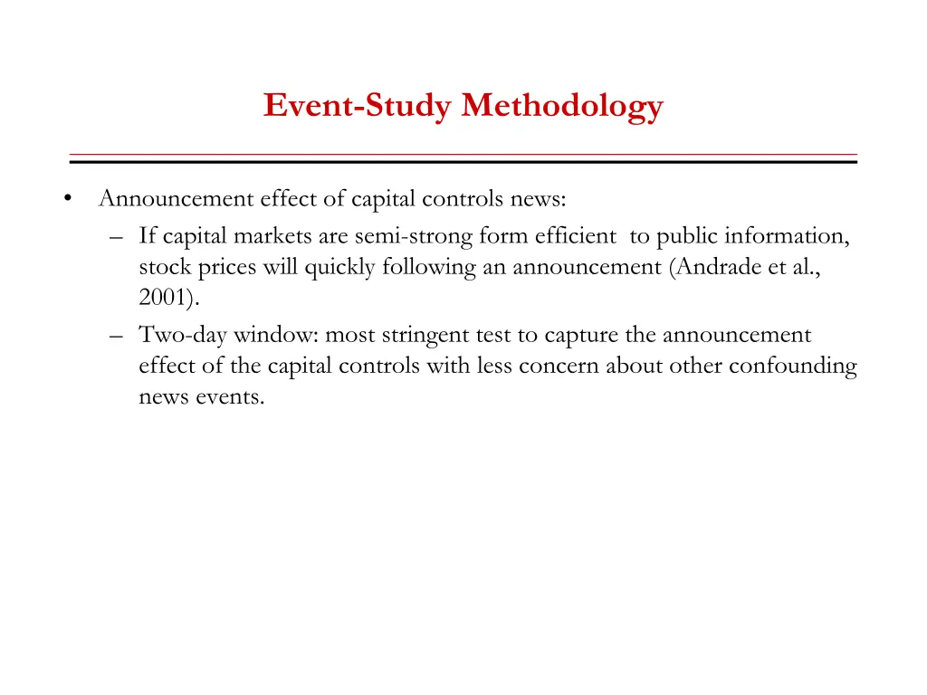 event study methodology