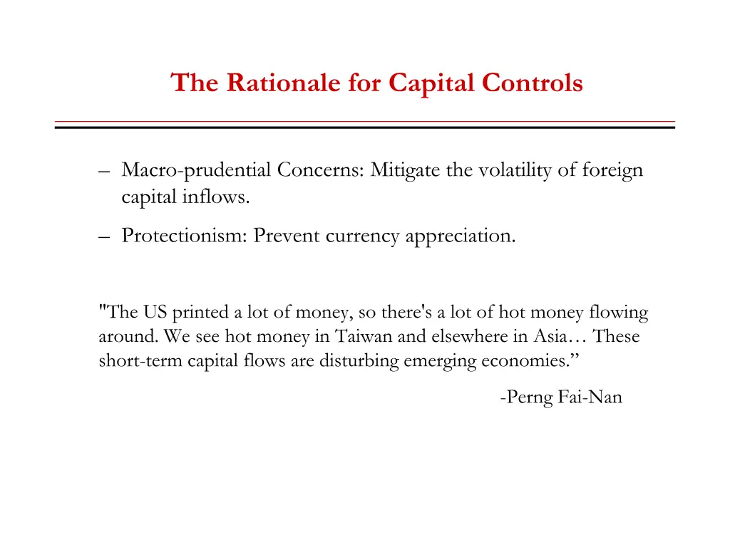 the rationale for capital controls