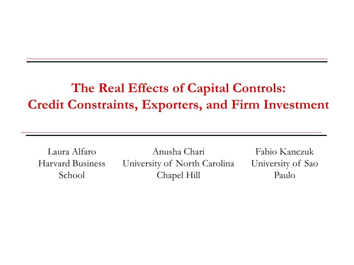 the real effects of capital controls credit