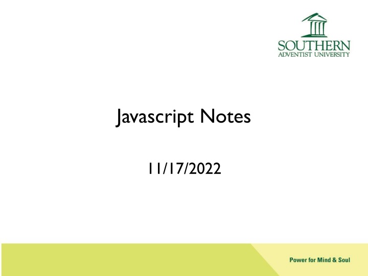 javascript notes