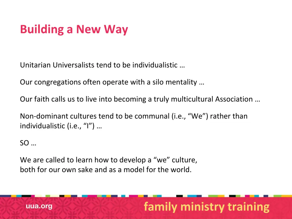 building a new way