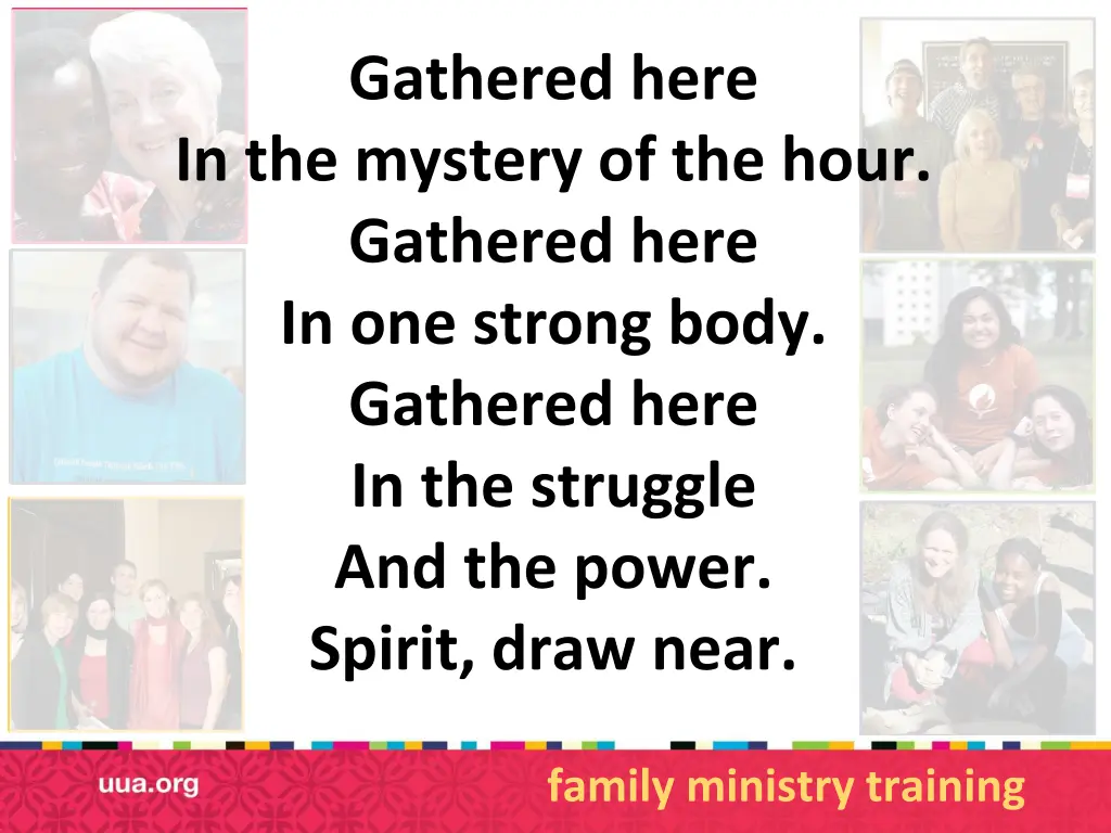 gathered here in the mystery of the hour gathered