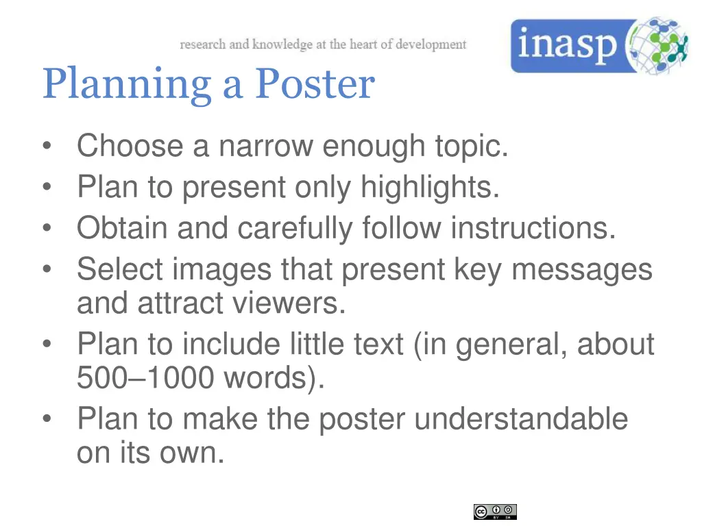 planning a poster