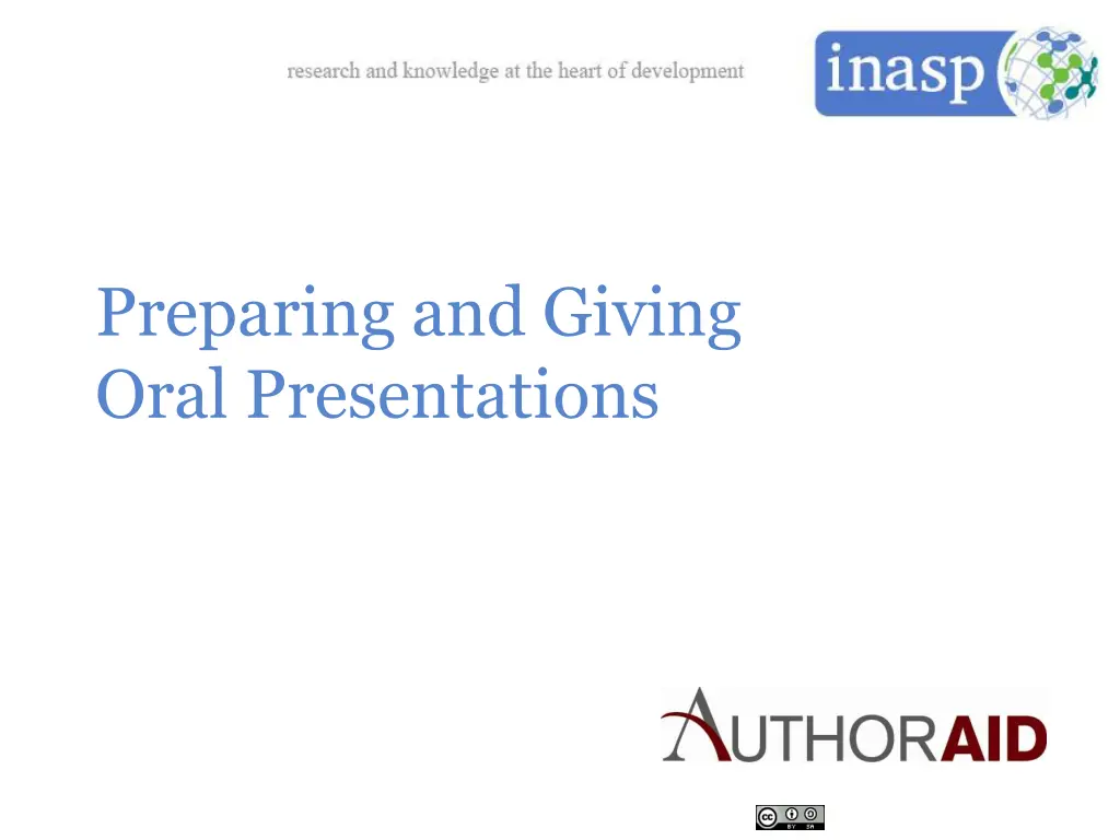 preparing and giving oral presentations
