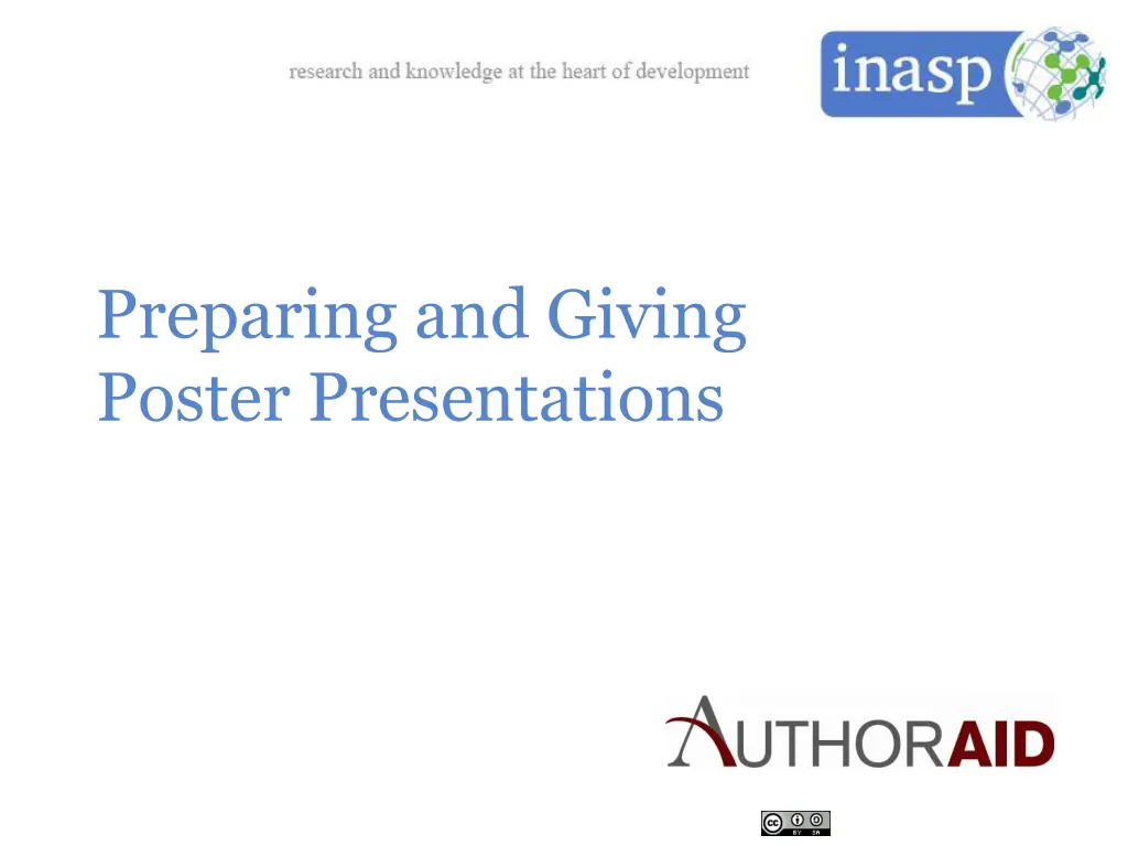 preparing and giving poster presentations