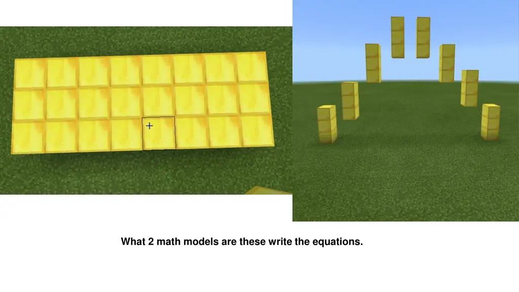 what 2 math models are these write the equations 1