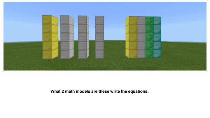 what 2 math models are these write the equations