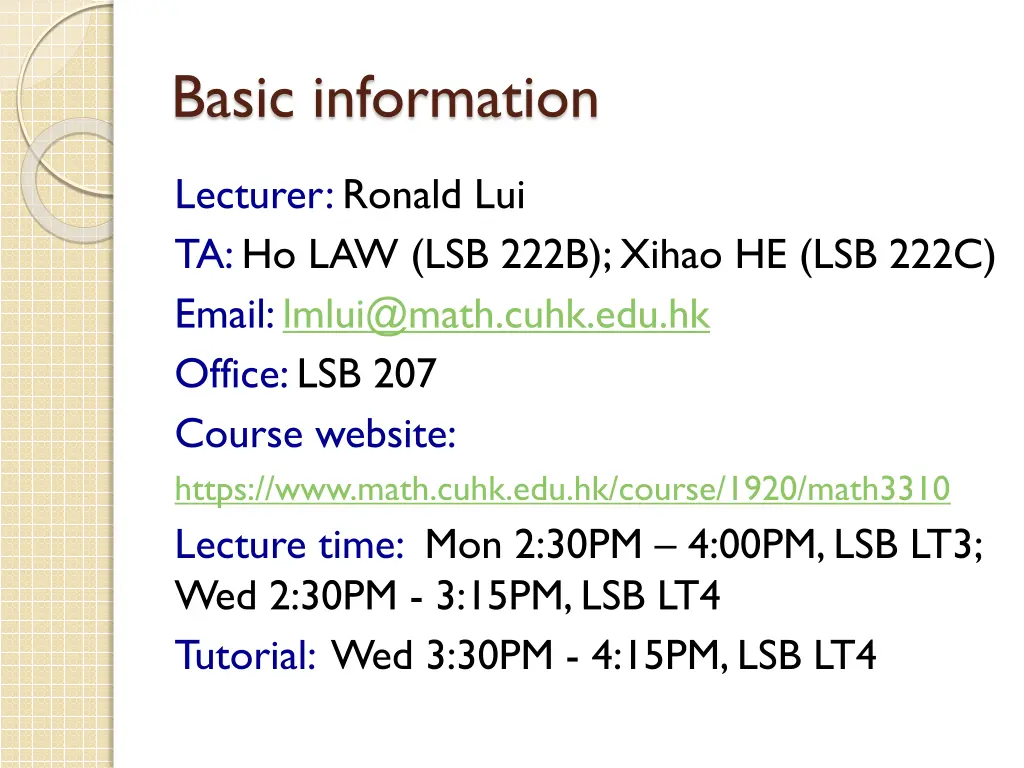 basic information
