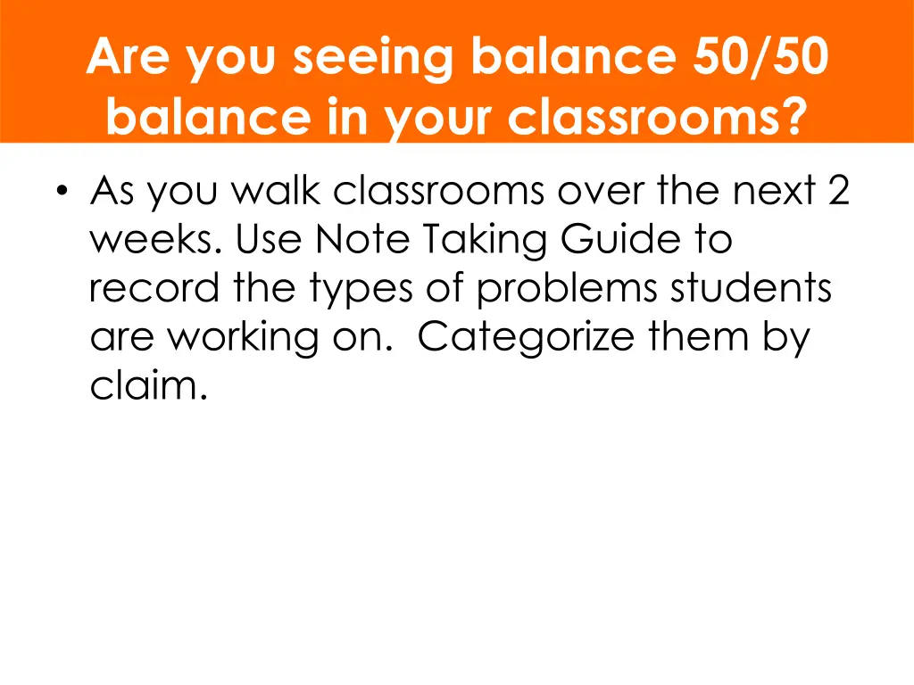 are you seeing balance 50 50 balance in your