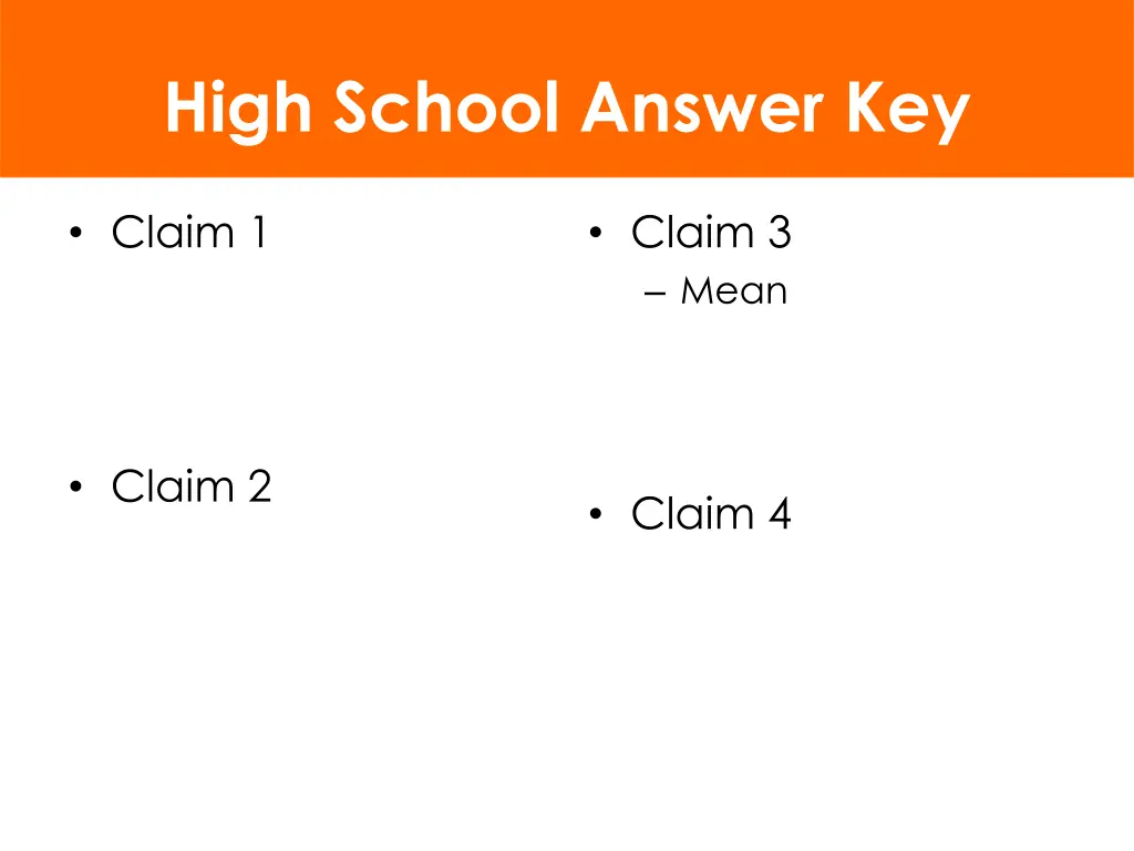 high school answer key