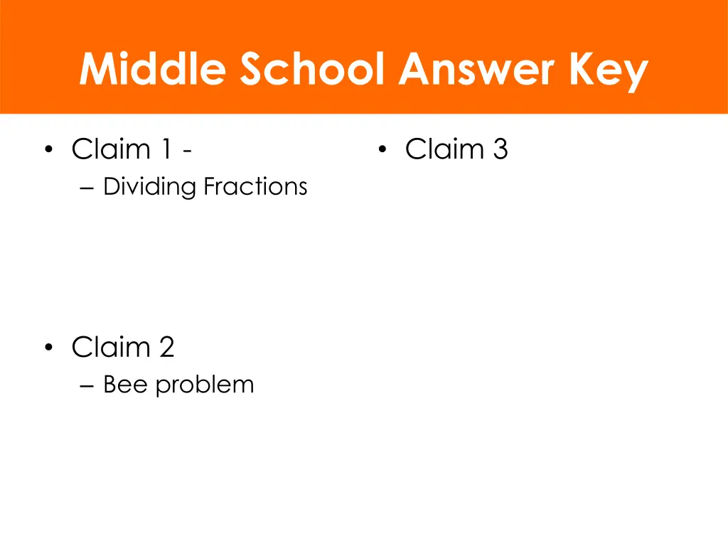 middle school answer key