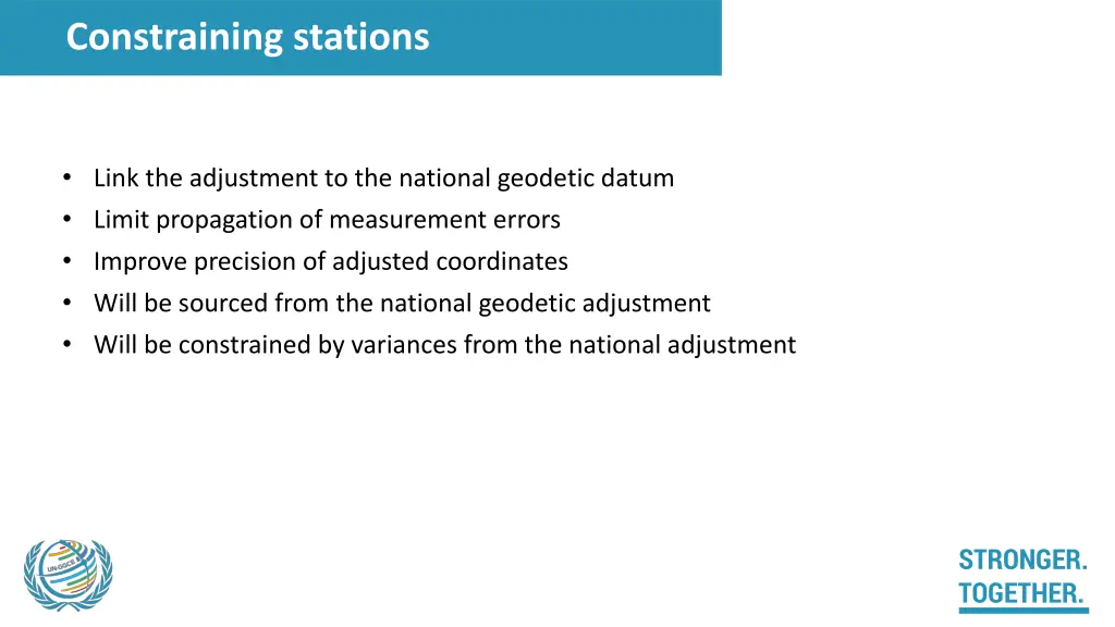 constraining stations
