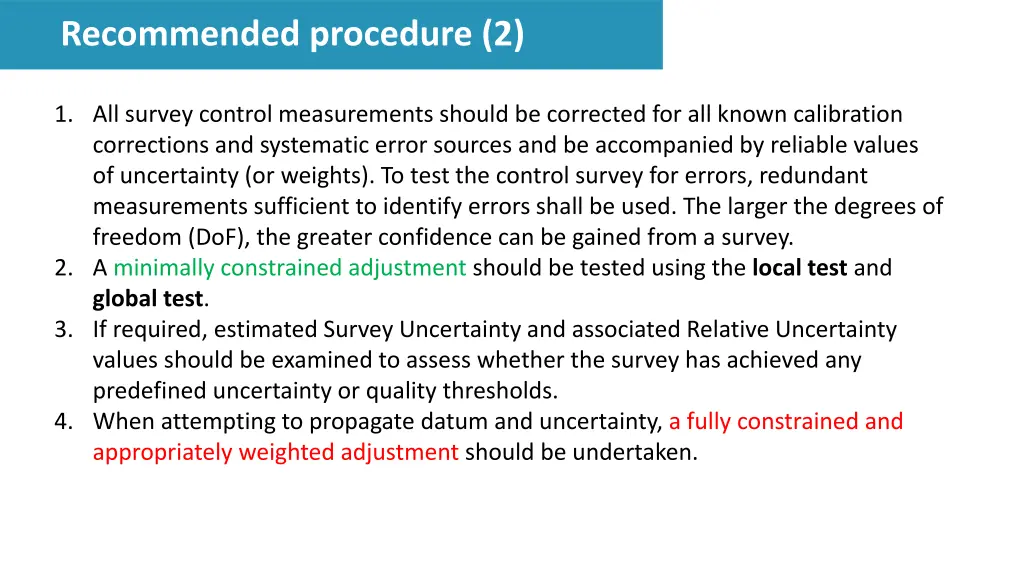 recommended procedure 2 1
