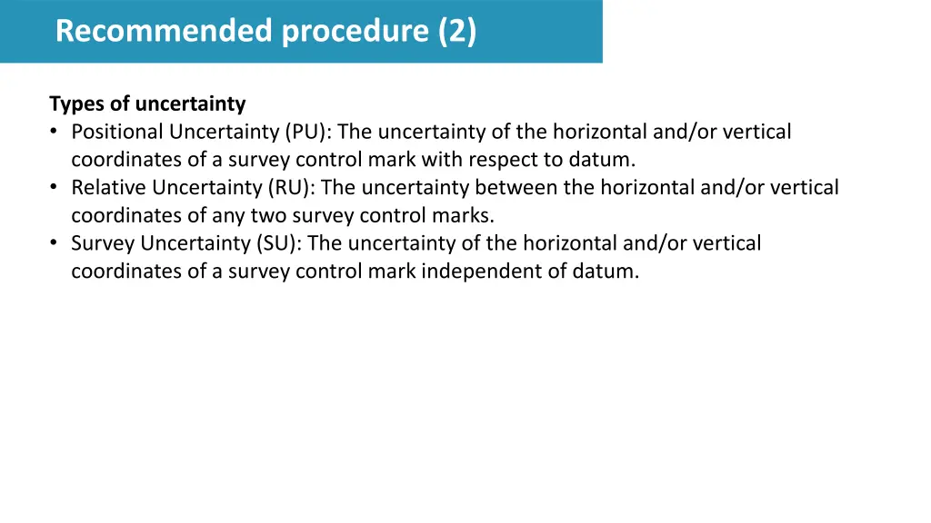 recommended procedure 2
