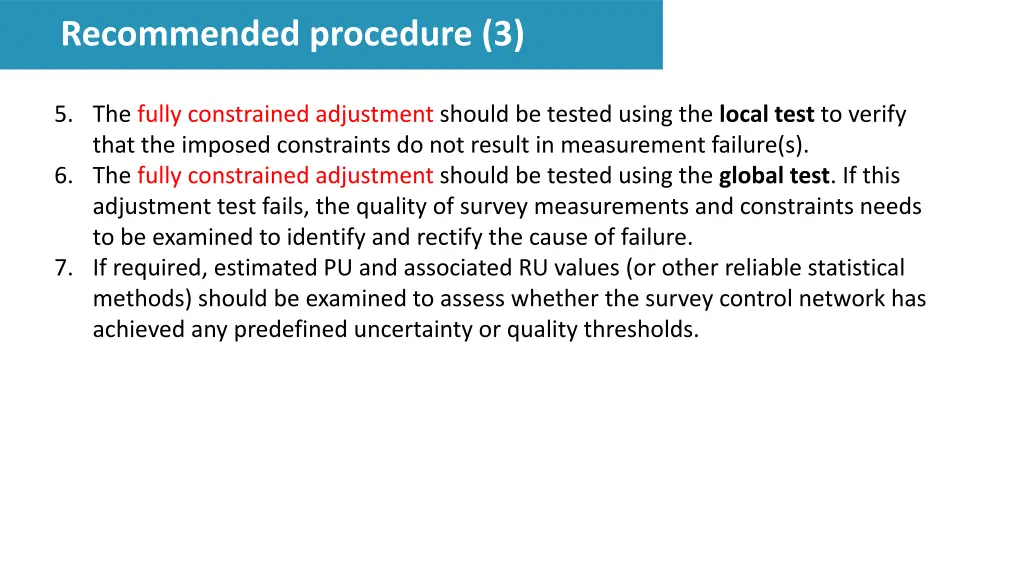 recommended procedure 3