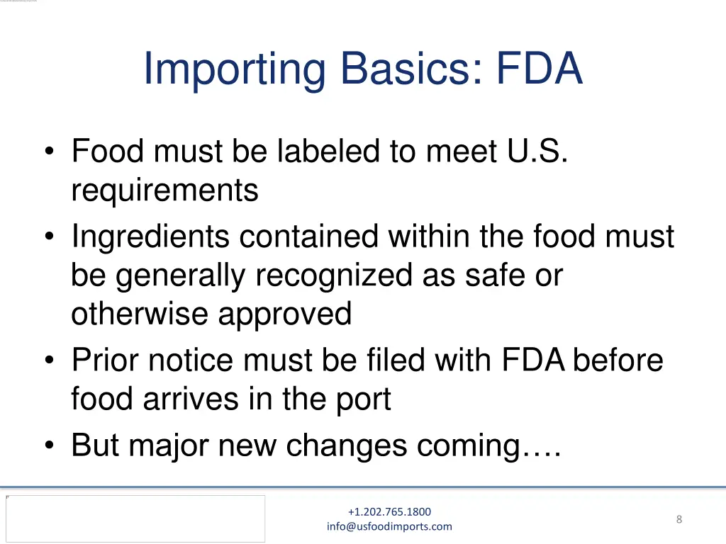 importing basics fda 1