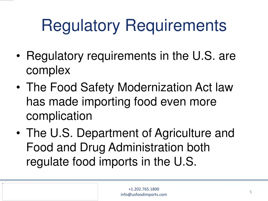 regulatory requirements