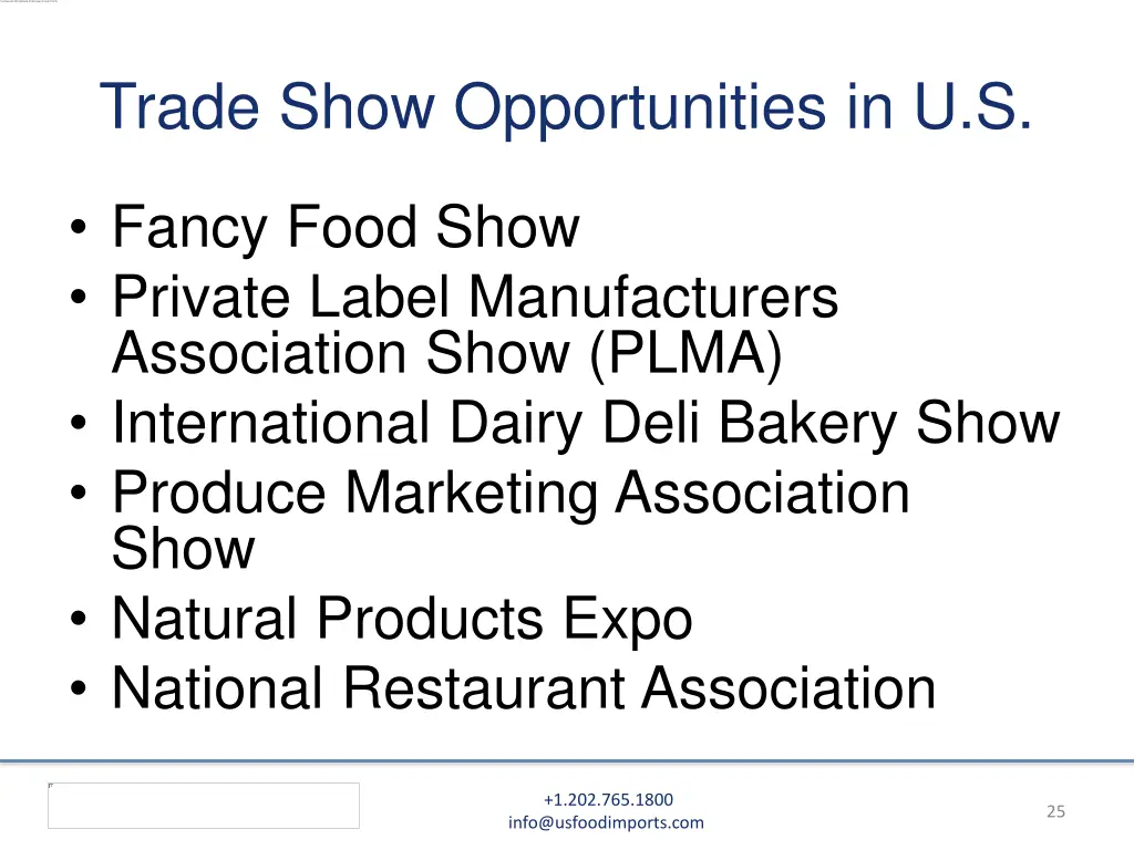 trade show opportunities in u s