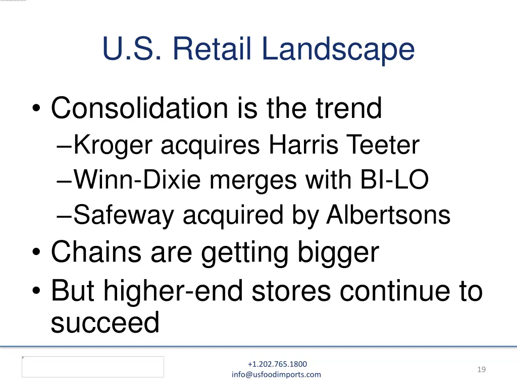 u s retail landscape