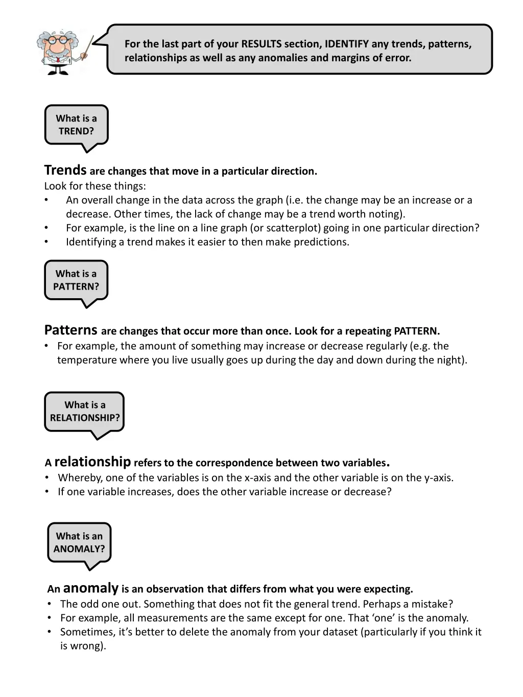for the last part of your results section