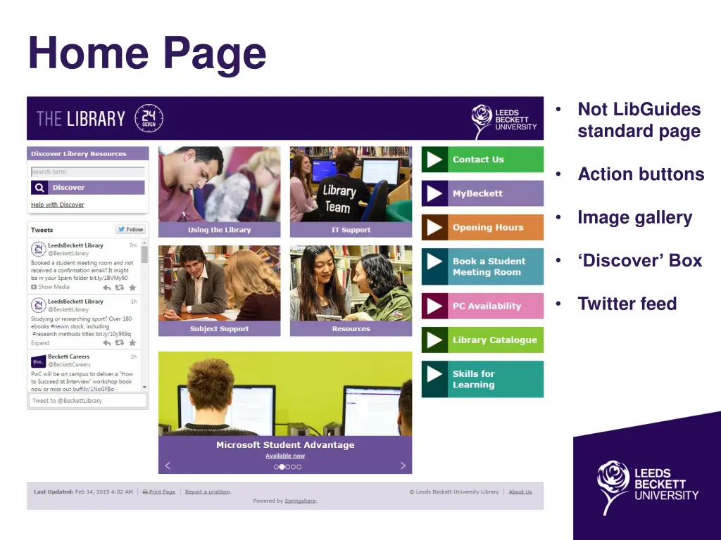 home page