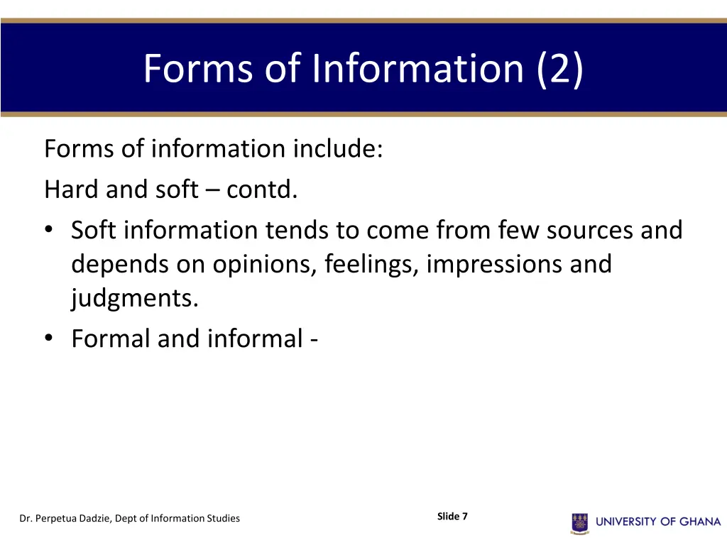 forms of information 2