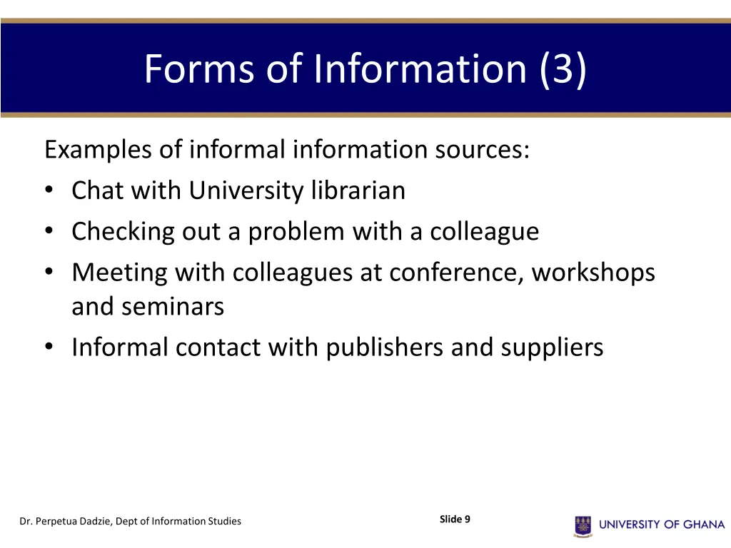 forms of information 3