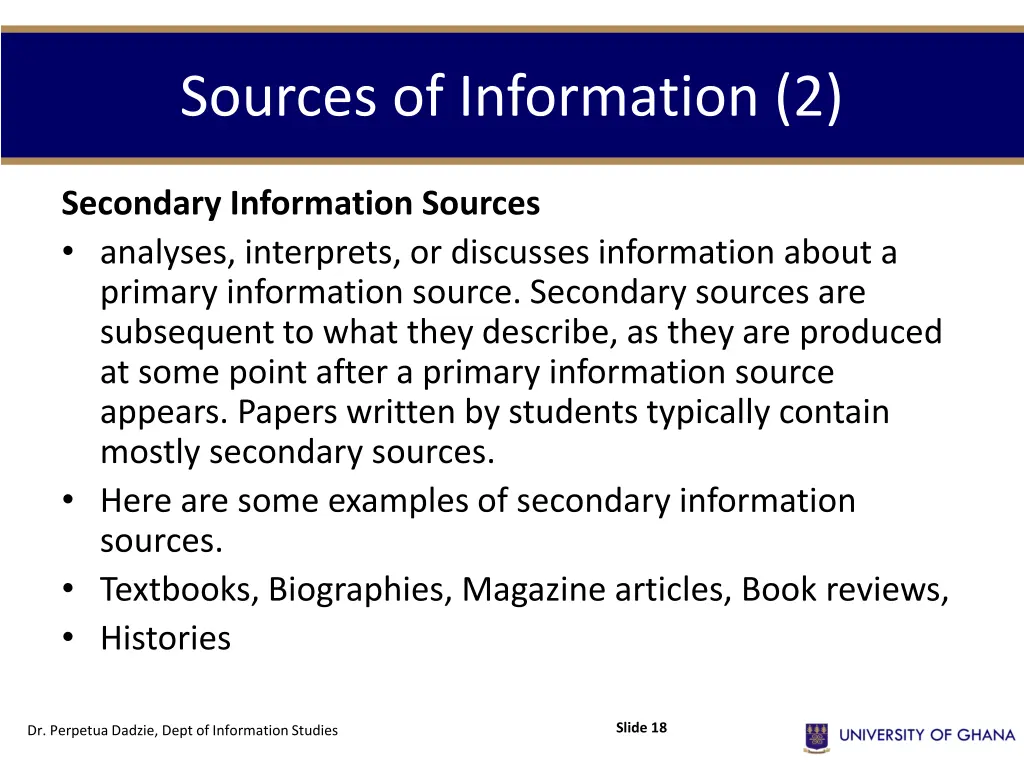 sources of information 2