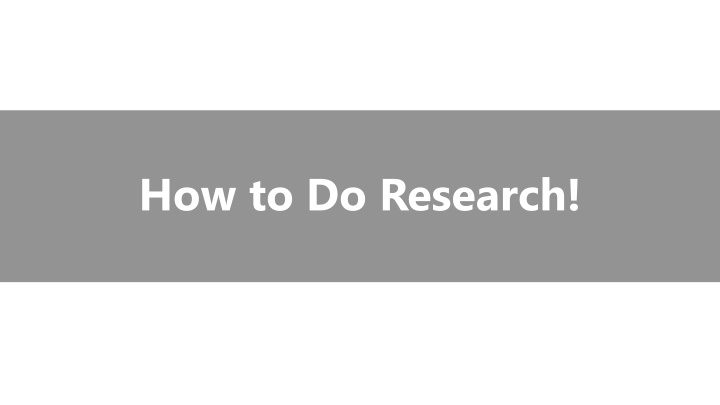 how to do research