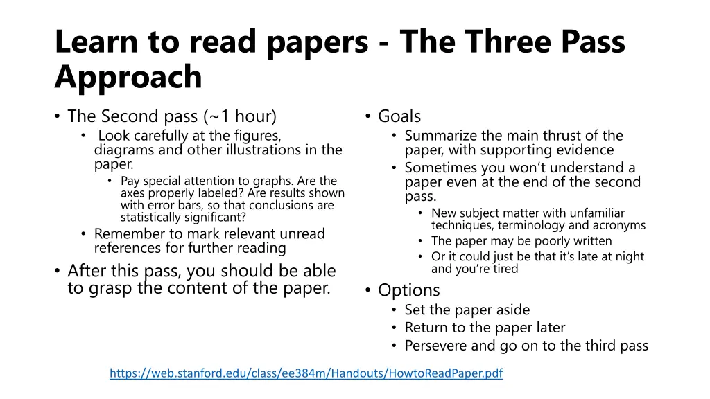 learn to read papers the three pass approach 1