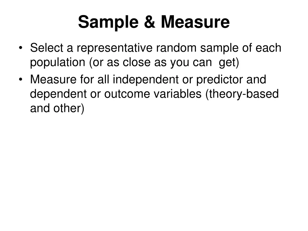 sample measure