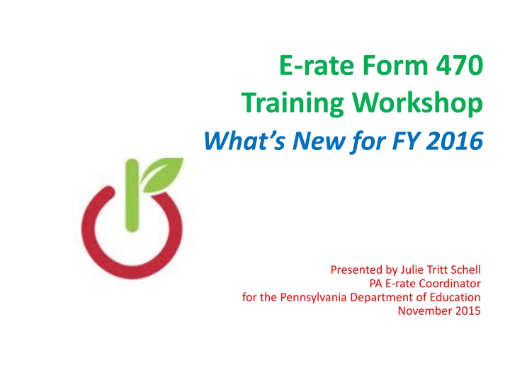 e rate form 470 training workshop what