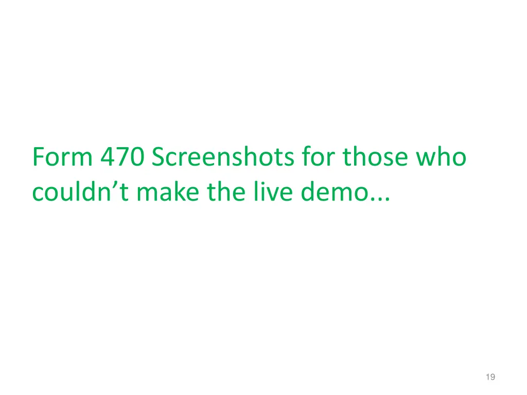 form 470 screenshots for those who couldn t make