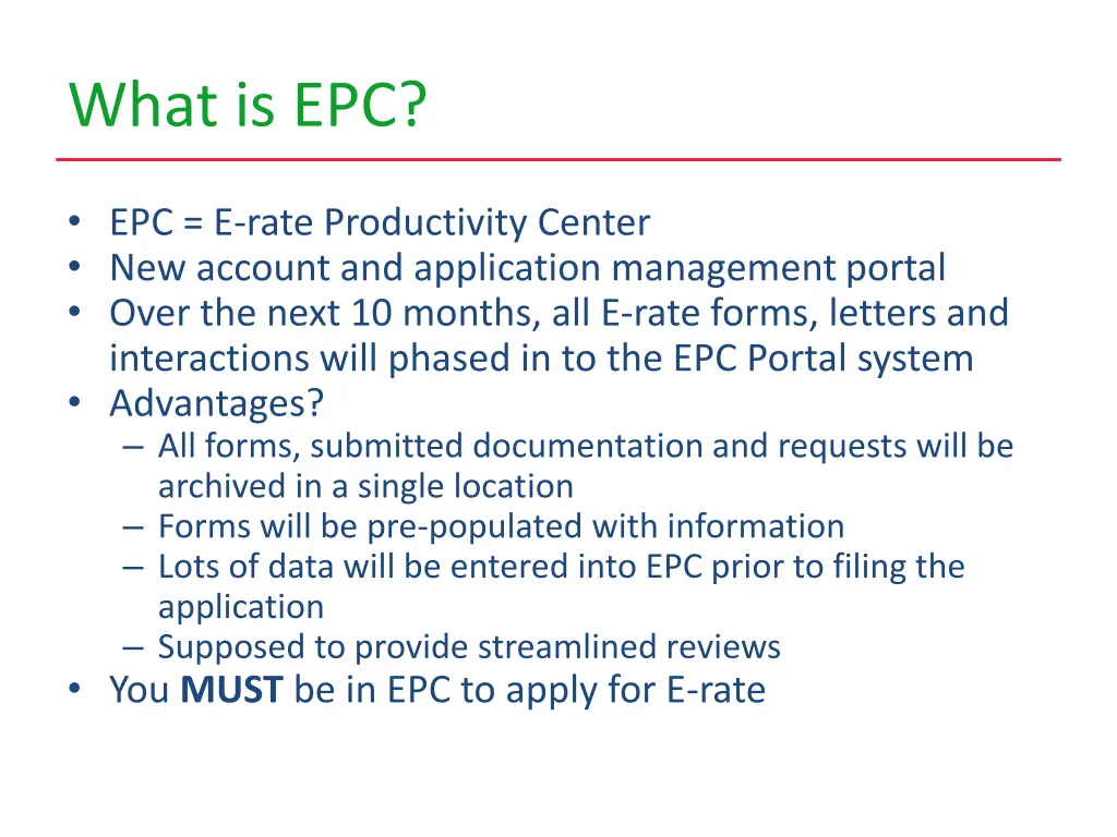 what is epc