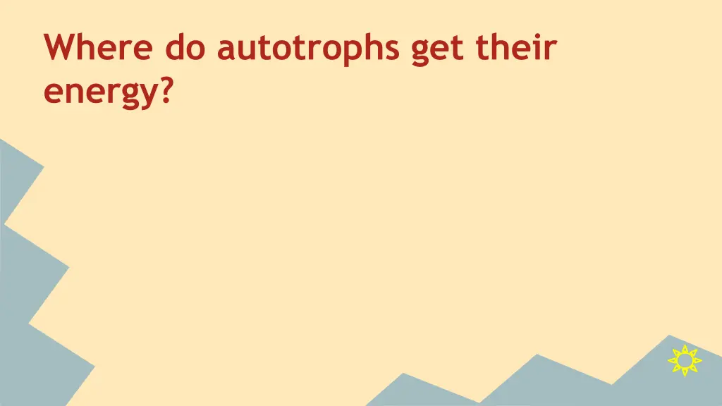 where do autotrophs get their energy