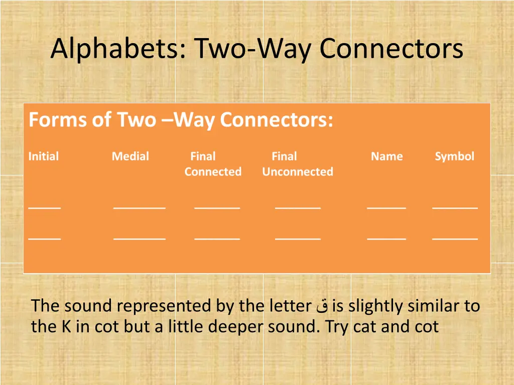 alphabets two way connectors