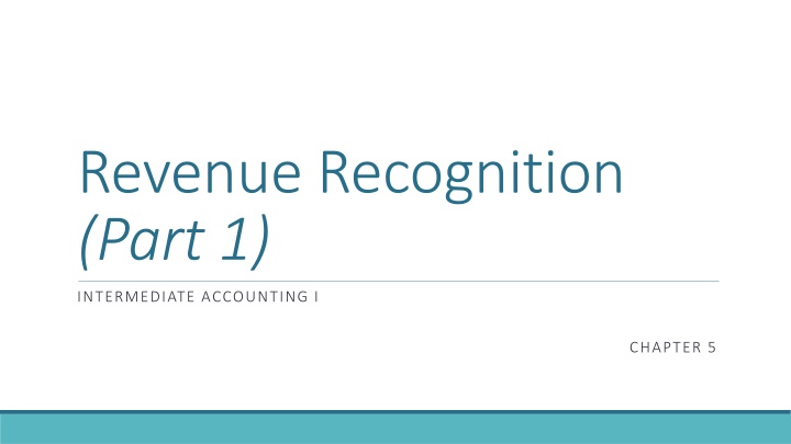 revenue recognition part 1