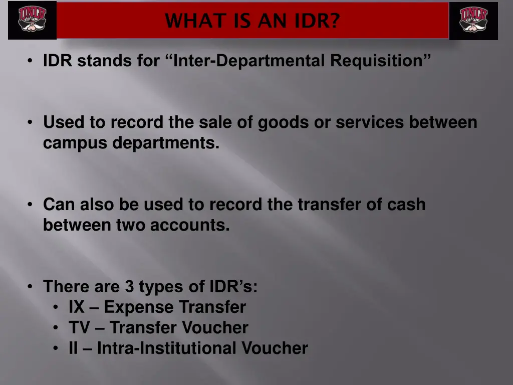 what is an idr