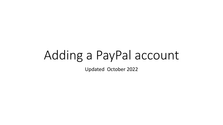 adding a paypal account