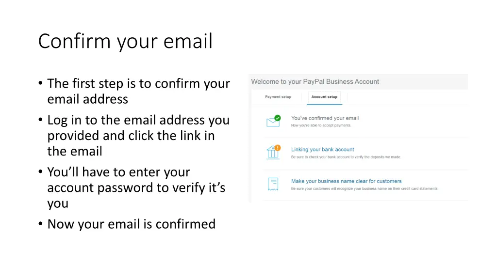 confirm your email