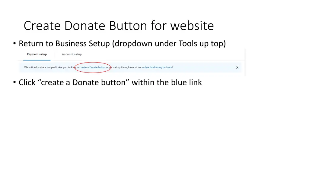create donate button for website