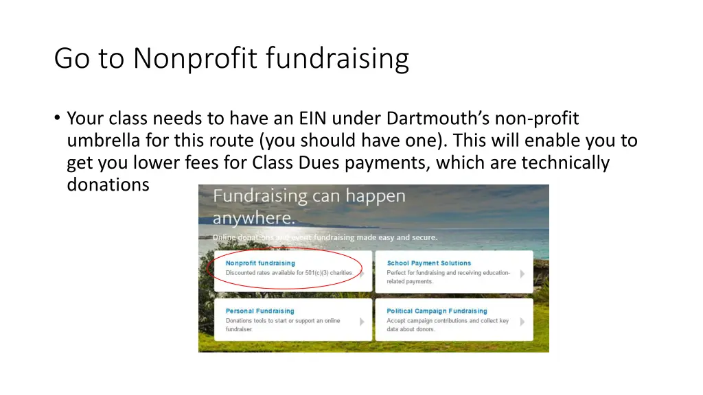 go to nonprofit fundraising