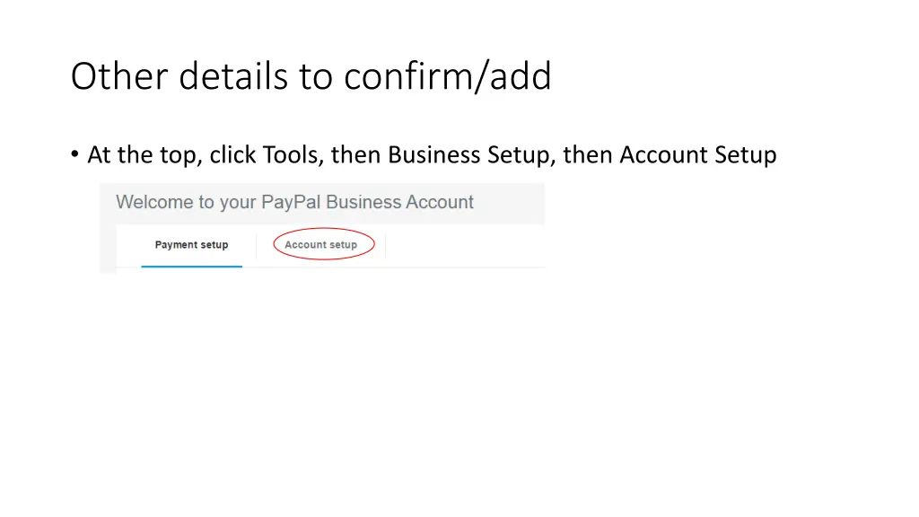 other details to confirm add