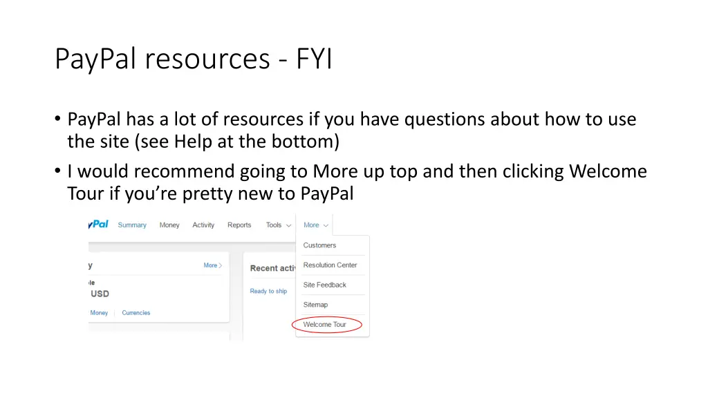 paypal resources fyi