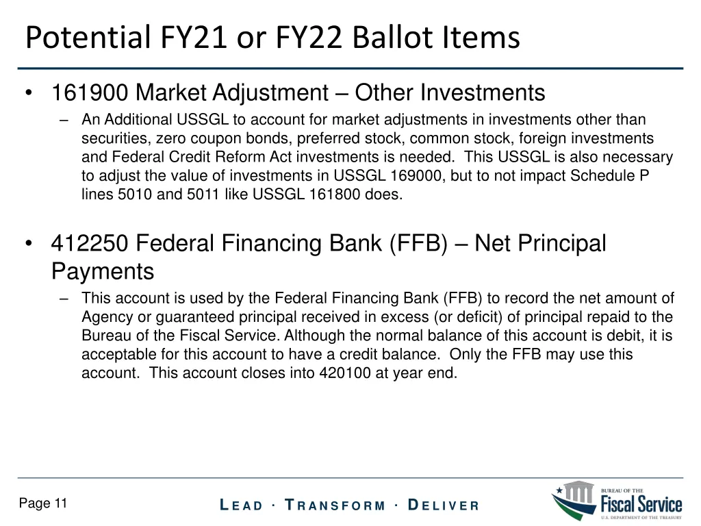 potential fy21 or fy22 ballot items