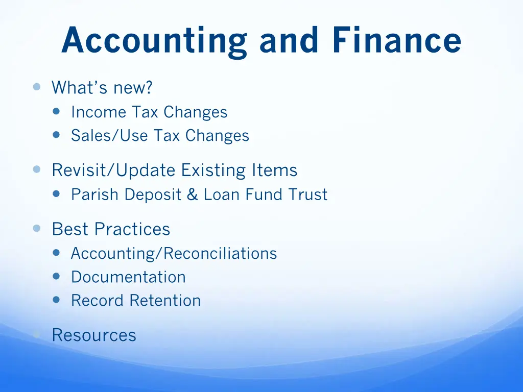 accounting and finance